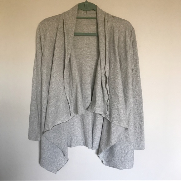 Manduka Heathered Gray Breathe Drape Cardigan XS - Picture 4 of 12